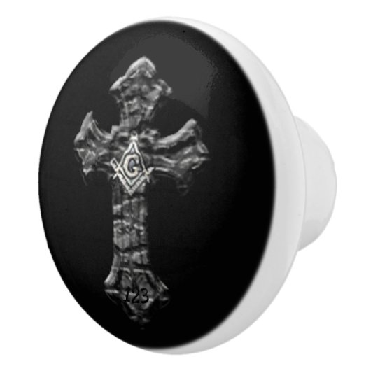Masonic Cross Keramische Knop (Rechts)