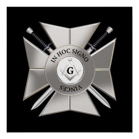 Masonic cross perfect poster (Voorkant)