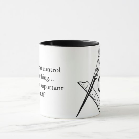 Masonic Cup We controleren niet alles Mok (Midden)