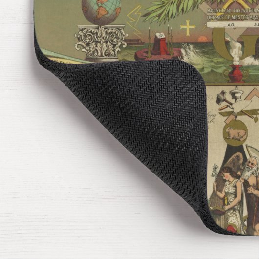 Masonic Diploma Freemason Freemasonry 1891 Muismat (Hoek)