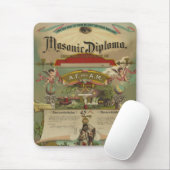 Masonic Diploma Freemason Freemasonry 1891 Muismat (Met muis)