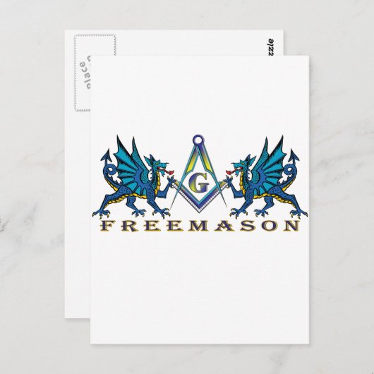 Masonic dragons briefkaart (Voorkant / Achterkant)