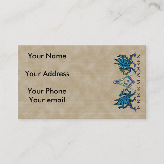 Masonic Dragons Visitekaartje (Voorkant)