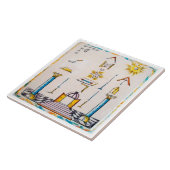 Masonic Dutch Blue Tile 18th Century Tegeltje (Zijkant)