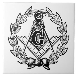 Masonic Dutch Blue Tile 18th Century Tegeltje