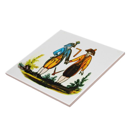 Masonic Dutch Blue Tile 18th Century Tegeltje (Zijkant)