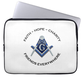 Masonic Electronics Bag Blue Clean Laptop Sleeve