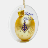 Masonic Emblem personaliseren Keramisch Ornament (Rechts)