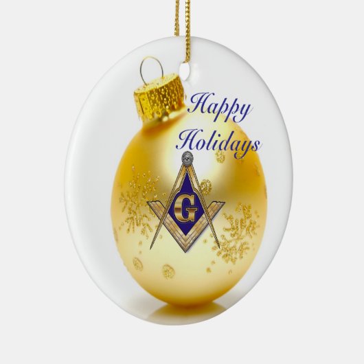 Masonic Emblem personaliseren Keramisch Ornament (Rechts)