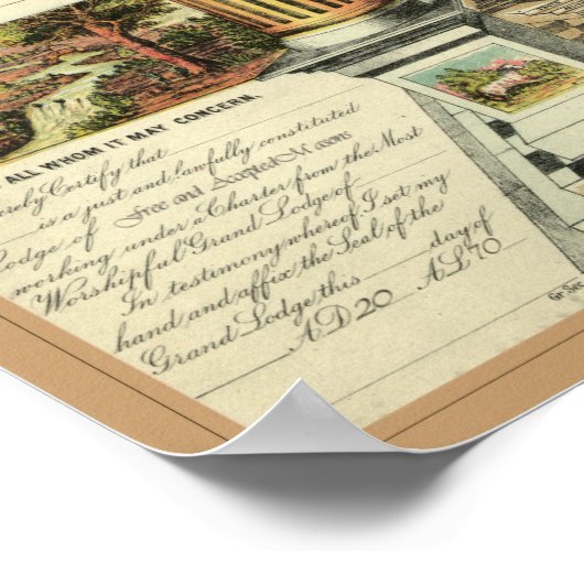 Masonic emblematic poster (Hoek)