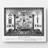 Masonic Emblemen Chart uit 1874 Fotoplaat (Voorkant)