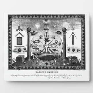 Masonic Emblemen Chart uit 1874 Fotoplaat