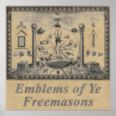 Masonic Emblemen Poster (Voorkant)