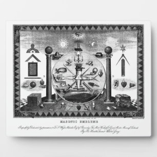 Masonic Emblems Chart uit 1874 Fotoplaat