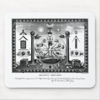 Masonic Emblems Chart uit 1874 Muismat