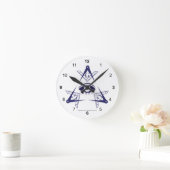 Masonic Eye Tri-klok Ronde Klok (Huis)