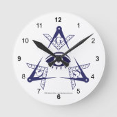 Masonic Eye Tri-klok Ronde Klok (Voorkant)