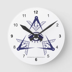 Masonic Eye Tri-klok Ronde Klok