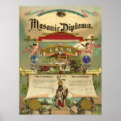 Masonic F&AM Diploma Poster (Voorkant)