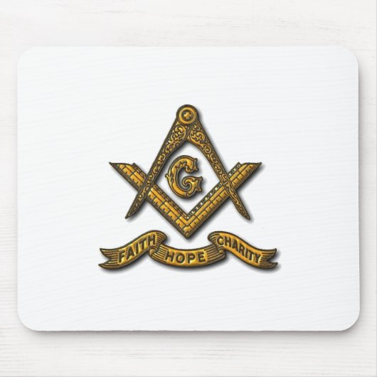 Masonic Faith Hope and Charity Mouse Pad Muismat (Voorkant)
