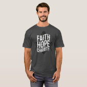 Masonic Faith Hope Charity Square and Compass T-shirt (Voorkant volledig)