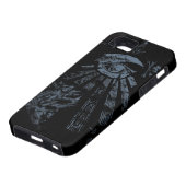 Masonic Fantasy blauw Case-Mate iPhone Case (Onderkant)