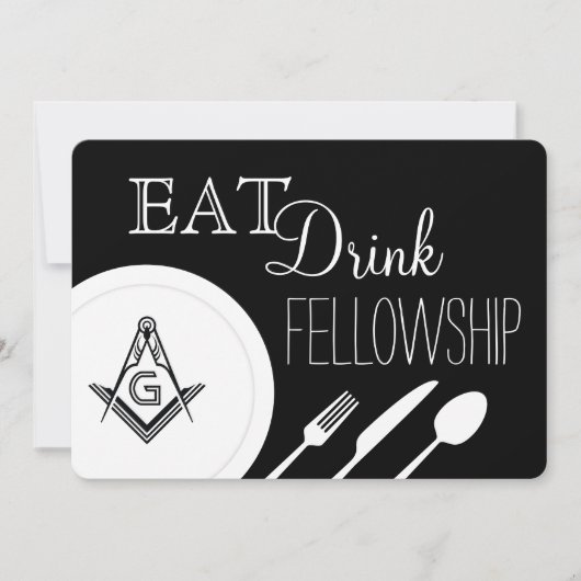 Masonic Fellowship Dinner uitnodiging - Vrijmetsel (Voorkant)