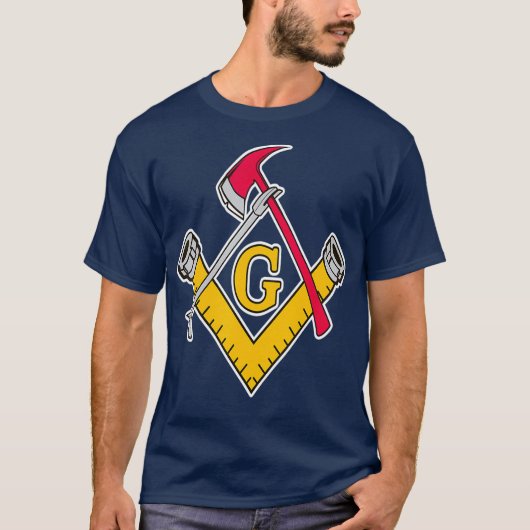 Masonic Firefighter Tools T-shirt (Voorkant)