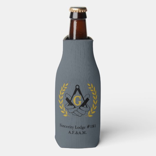 Masonic fles gezellig flesjeskoeler (Fles Voorkant)