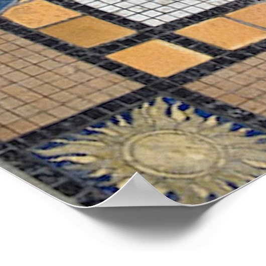 Masonic Floor Tiled Mosaic Poster (Hoek)