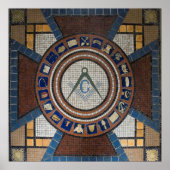 Masonic Floor Tiled Mosaic Poster (Voorkant)