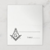 Masonic Folded Table Cards | Freemason Decorations Plaatskaartje (Buitenkant ongevouwen)