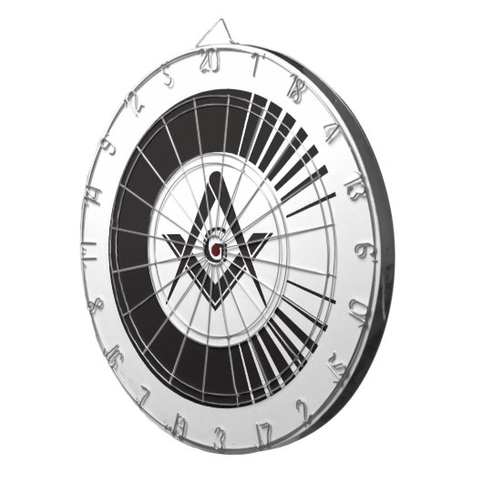 Masonic, Freemason, Masons Dartbord (Voorkant Rechts)