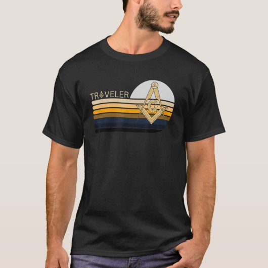 Masonic Freemasonry Compass Traveling T-shirt (Voorkant)