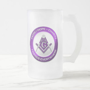 Masonic Frosted Mok Paarse