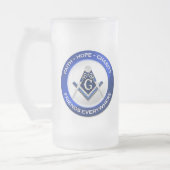 Masonic Frosted Mug Matglas Bierpul (Links)