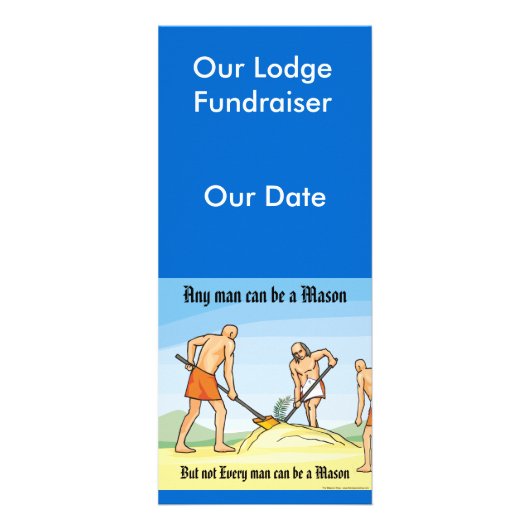 Masonic Fundraiser Reclamekaart (Achterkant)