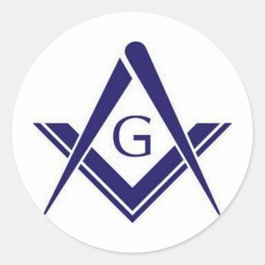 Masonic "G"-producten Ronde Sticker (Voorkant)