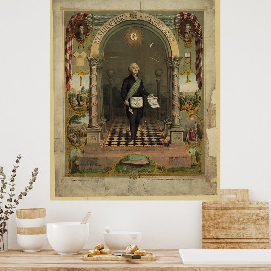 Masonic George Washington Poster (Keuken)