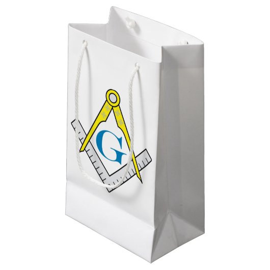 Masonic Gift Bag Klein Cadeauzakje (Voorkant Gekanteld)