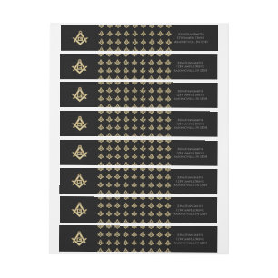 Masonic Golden Rush Adreslabel Wikkel