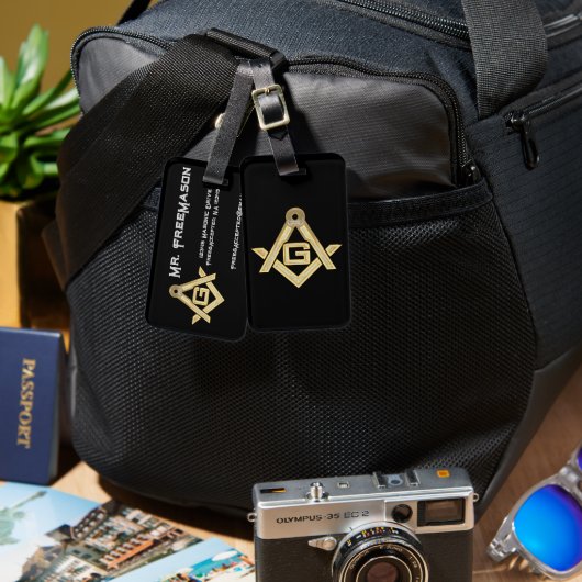 Masonic Golden Rush Bagagelabel (Voorkant /achterkant)