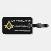 Masonic Golden Rush Bagagelabel (Achterkant horizontaal)