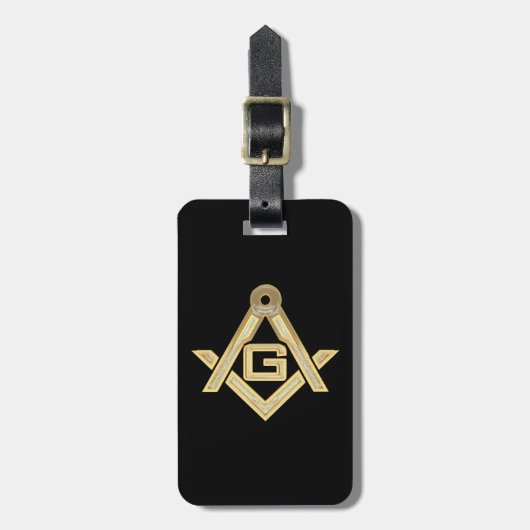 Masonic Golden Rush Bagagelabel (Voorkant verticaal)