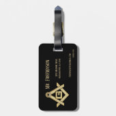 Masonic Golden Rush Bagagelabel (Achterkant verticaal)