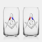 Masonic Golden Rush Blikvorm Glas (Achterkant)