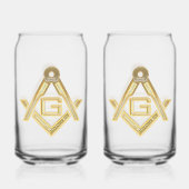 Masonic Golden Rush Blikvorm Glas (Voorkant)
