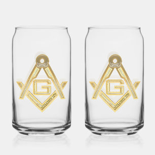 Masonic Golden Rush Blikvorm Glas