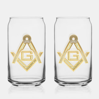 Masonic Golden Rush Blikvorm Glas