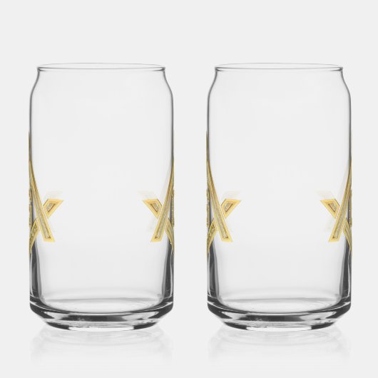 Masonic Golden Rush Blikvorm Glas (Links)